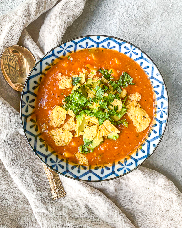 Pinto Bean Tortilla Soup