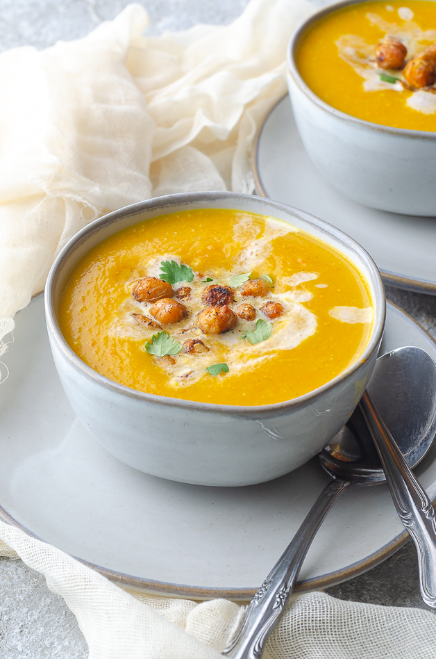 Delicata and Butternut Squash Soup