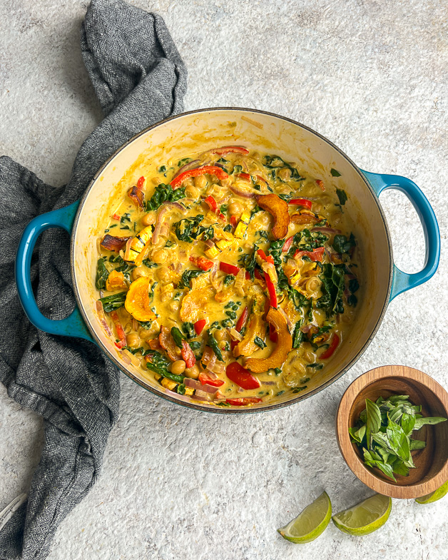 Thai Yellow Curry with Delicata Squash and Chickpeas